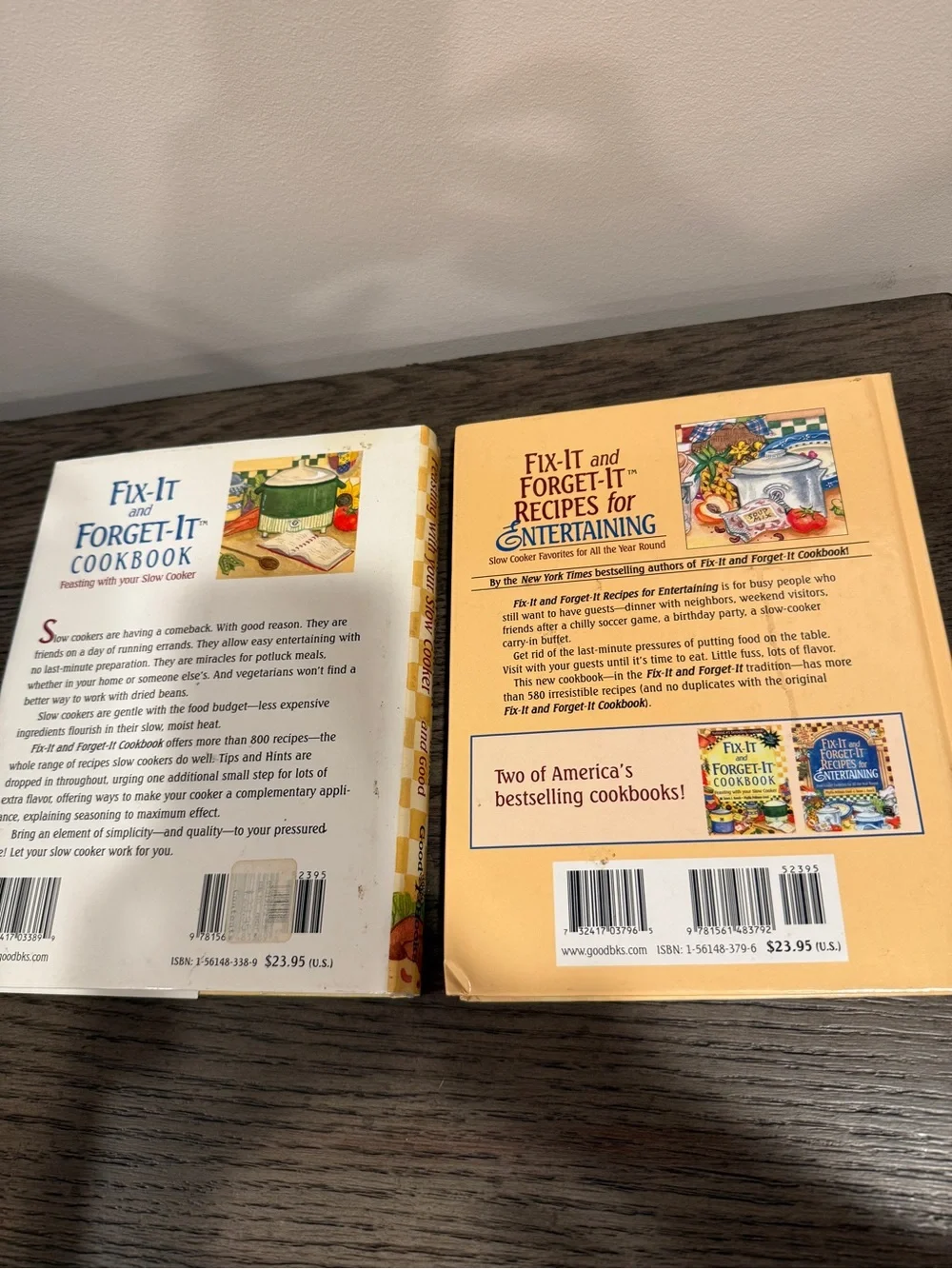 Lot of 2 Fix-It and Forget-It Slow Cooker Cookbooks – 2000 & 2002